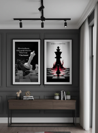 Strategy & Victory – 2-Panel Chess Motivational Wall Art