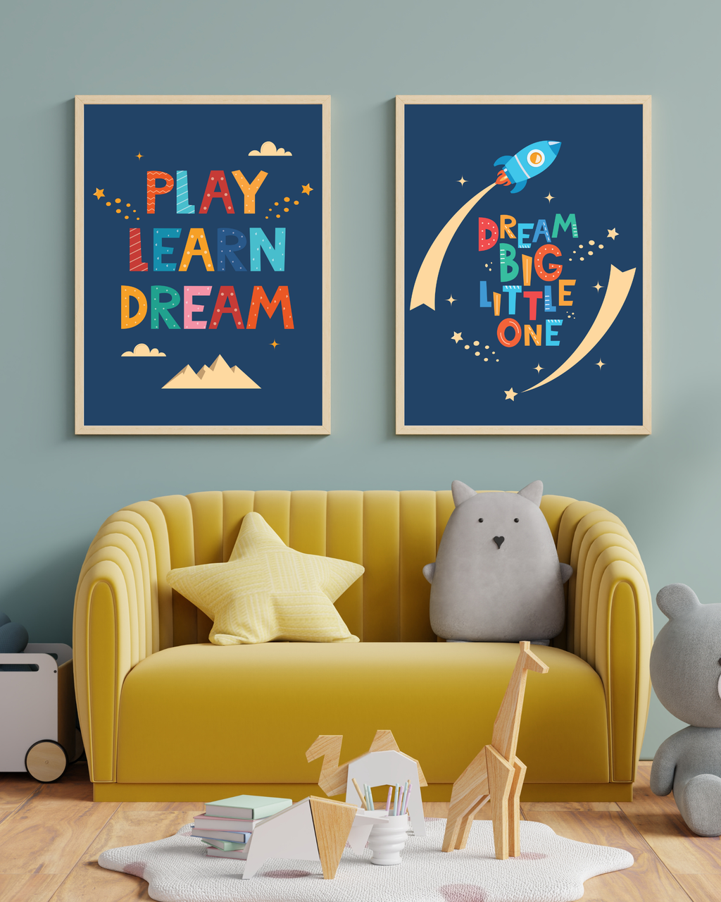 2 Panel Kids Quote Wall Art – Words That Inspire Little Hearts