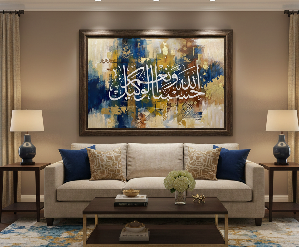Allah Is Sufficient for Us – Islamic Calligraphy Wall Art