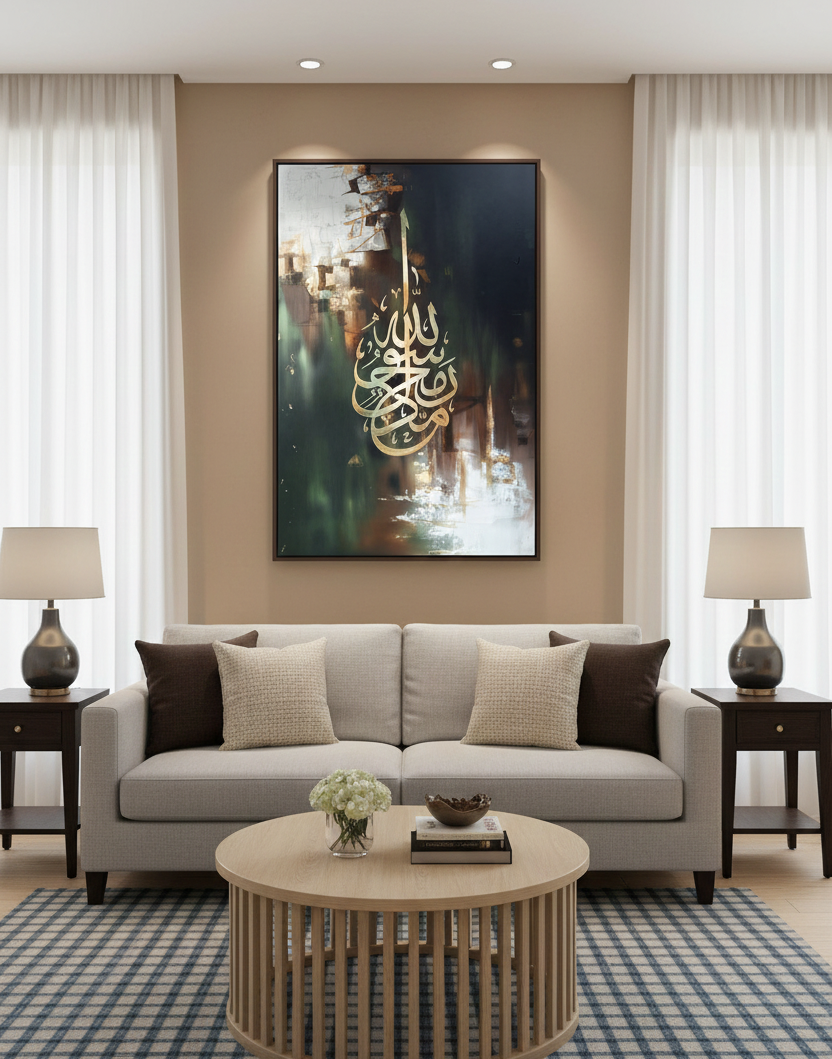 Allah and Muhammad (P.B.U.H) – Islamic Calligraphy Wall Art