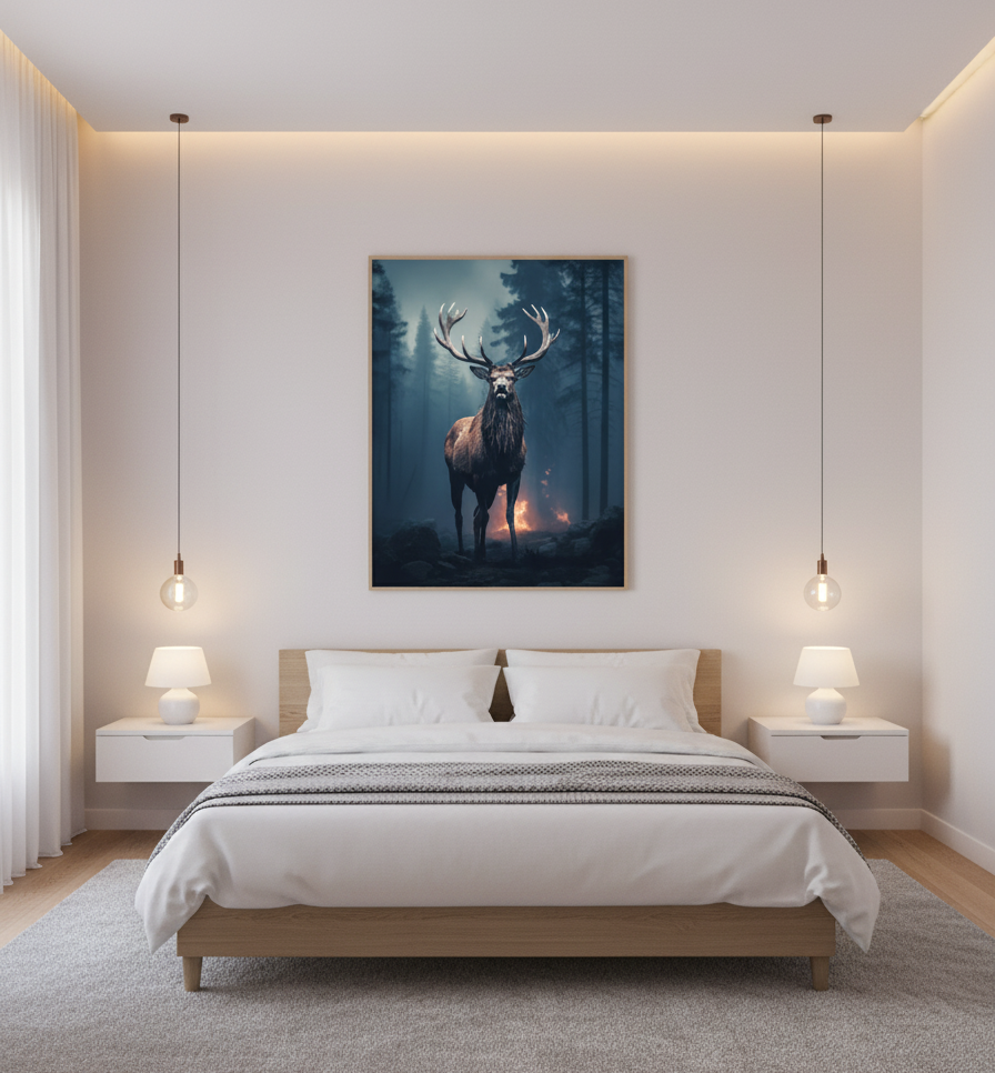 The Noble Stag Wall Art Panel
