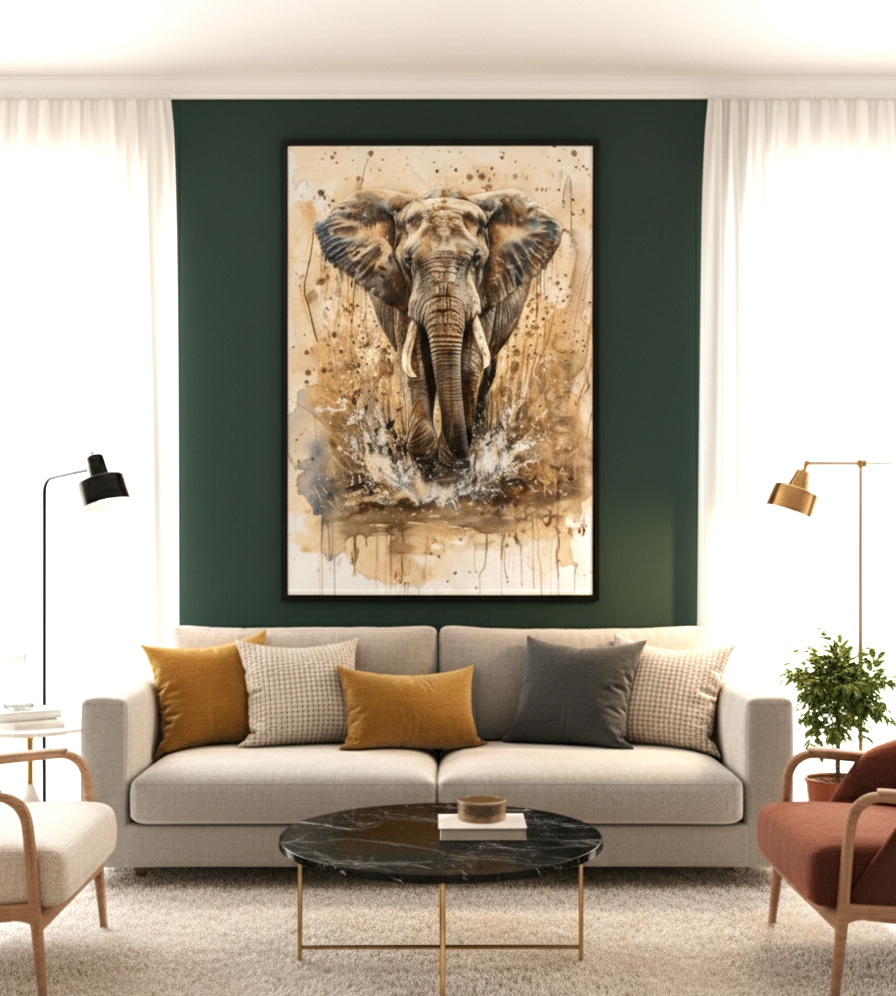 Majestic Elephant Wall Art Panel