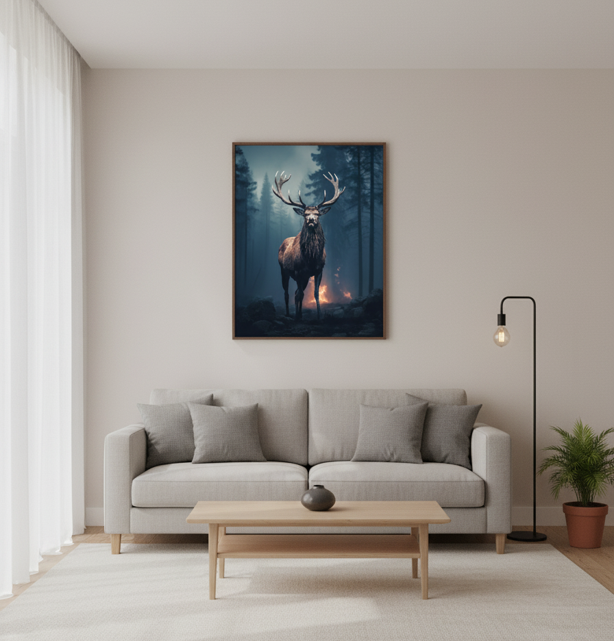 The Noble Stag Wall Art Panel