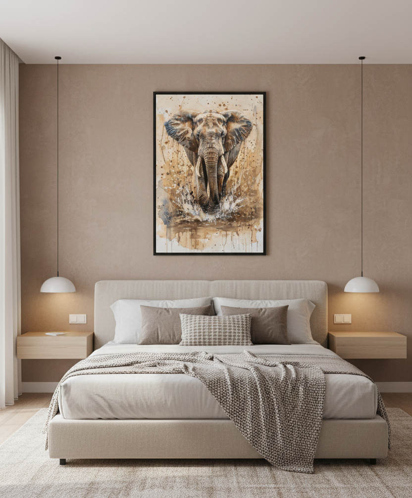 Majestic Elephant Wall Art Panel