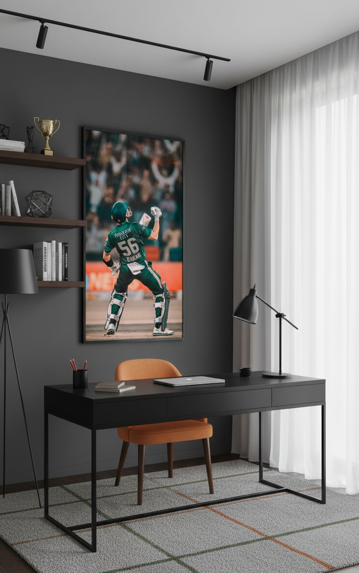 Moment of Glory – Babar Azam in Action Wall Art