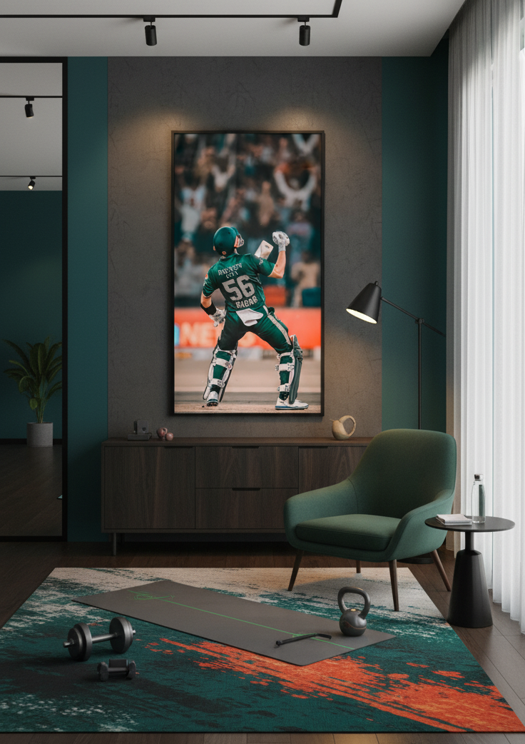 Moment of Glory – Babar Azam in Action Wall Art