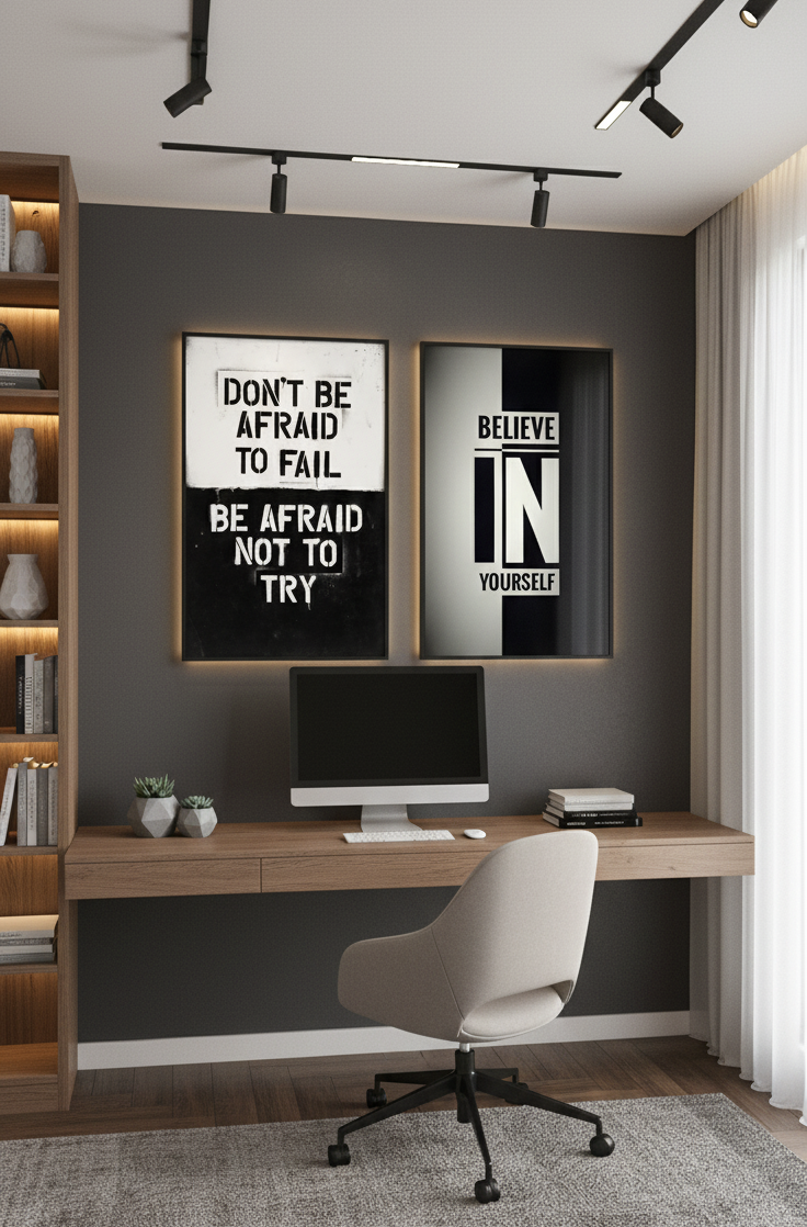 Believe & Brave – 2-Panel Motivational Wall Art