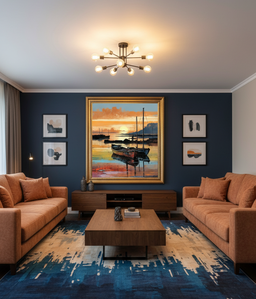 Golden Voyage – Boats at Sunset Wall Art