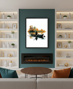 Silent Reflections – Boat on Still Waters Wall Art