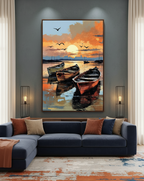 Serenity Afloat – Boats on Calm Waters Wall Art