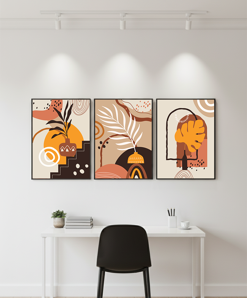 Geometrical Floral – Boho Plant Wall Art