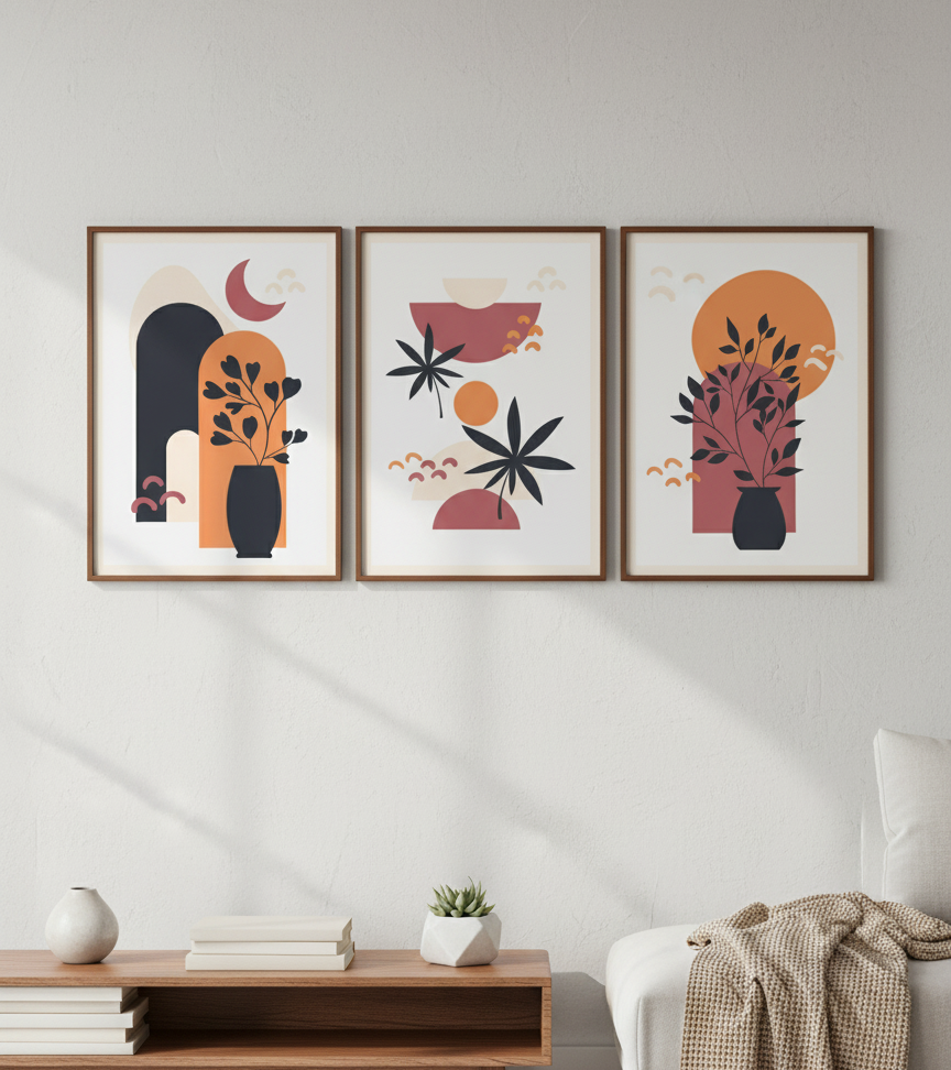 Botanical Calm – Boho Floral & Plant Wall Art