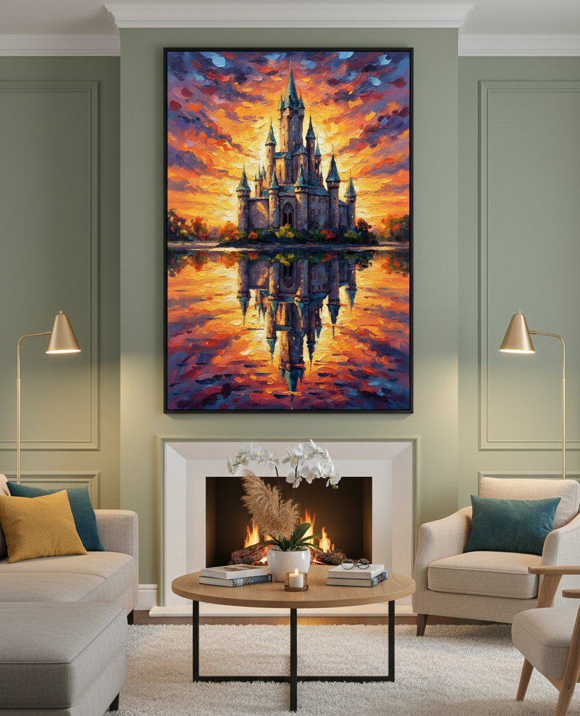 Castle by the Lake – Echoes of a Bygone Era Wall Art