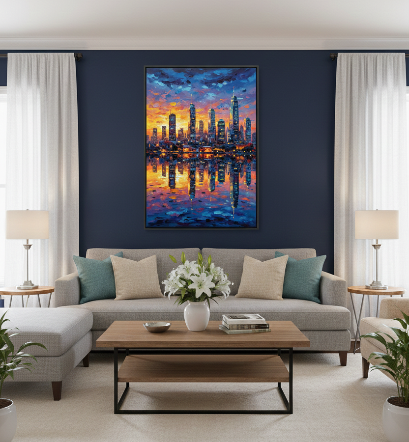 City of Lights – New York Skyline Wall Art
