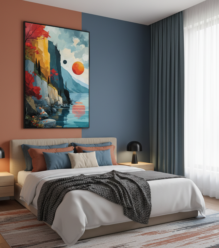 Golden Horizon – Cliffside at Sunset Wall Art
