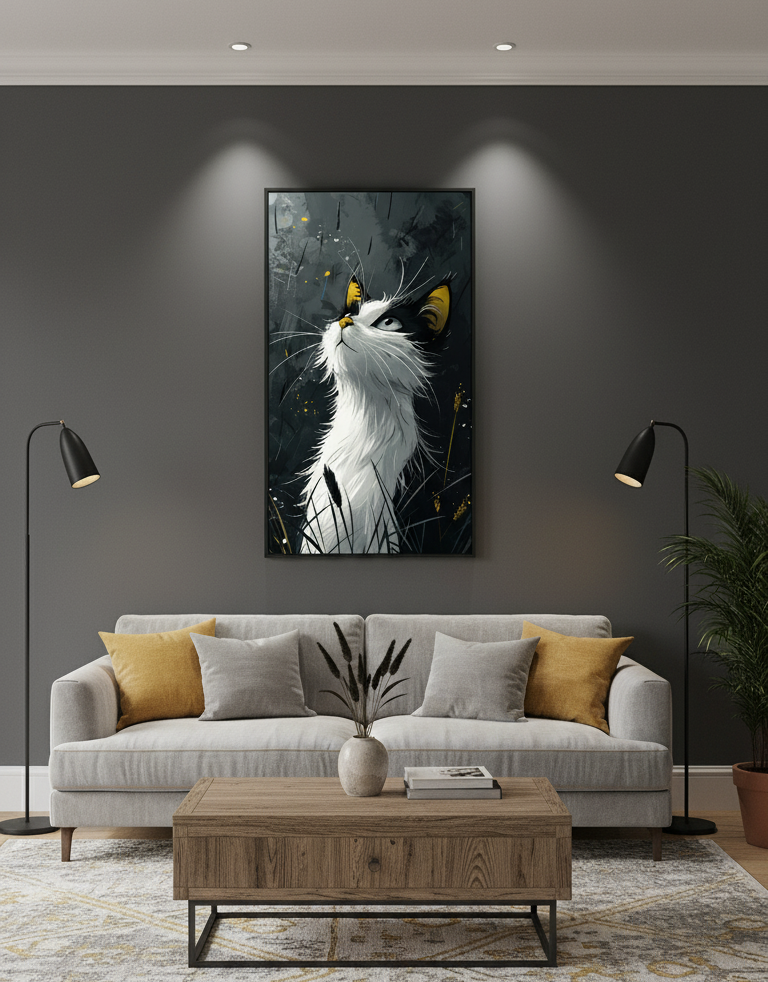 Curious Cat Wall Art Panel