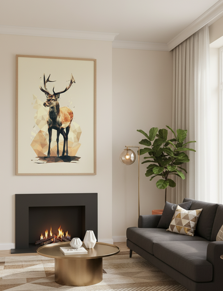 Majestic Deer Wall Art Panel