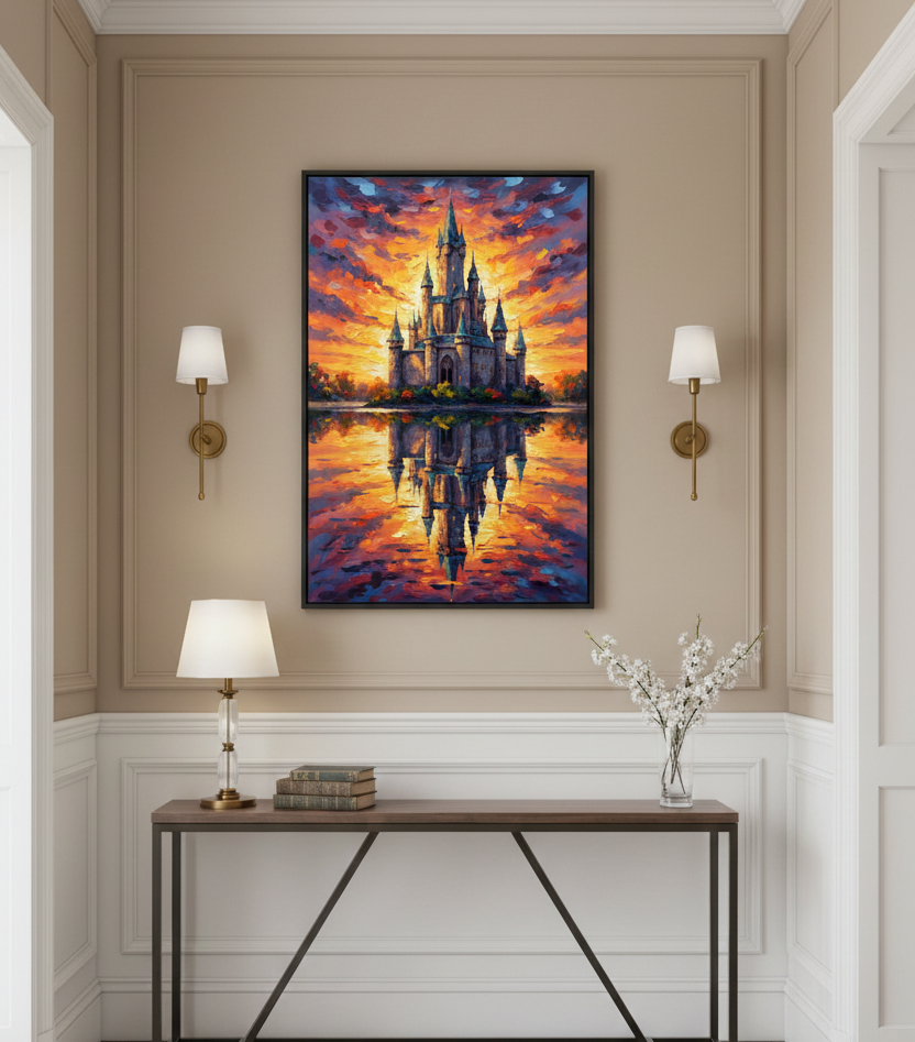 Castle by the Lake – Echoes of a Bygone Era Wall Art