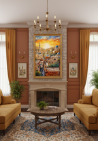 Golden Skyline of Egypt – A Sunset Over History Wall Art