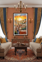 Golden Skyline of Egypt – A Sunset Over History Wall Art