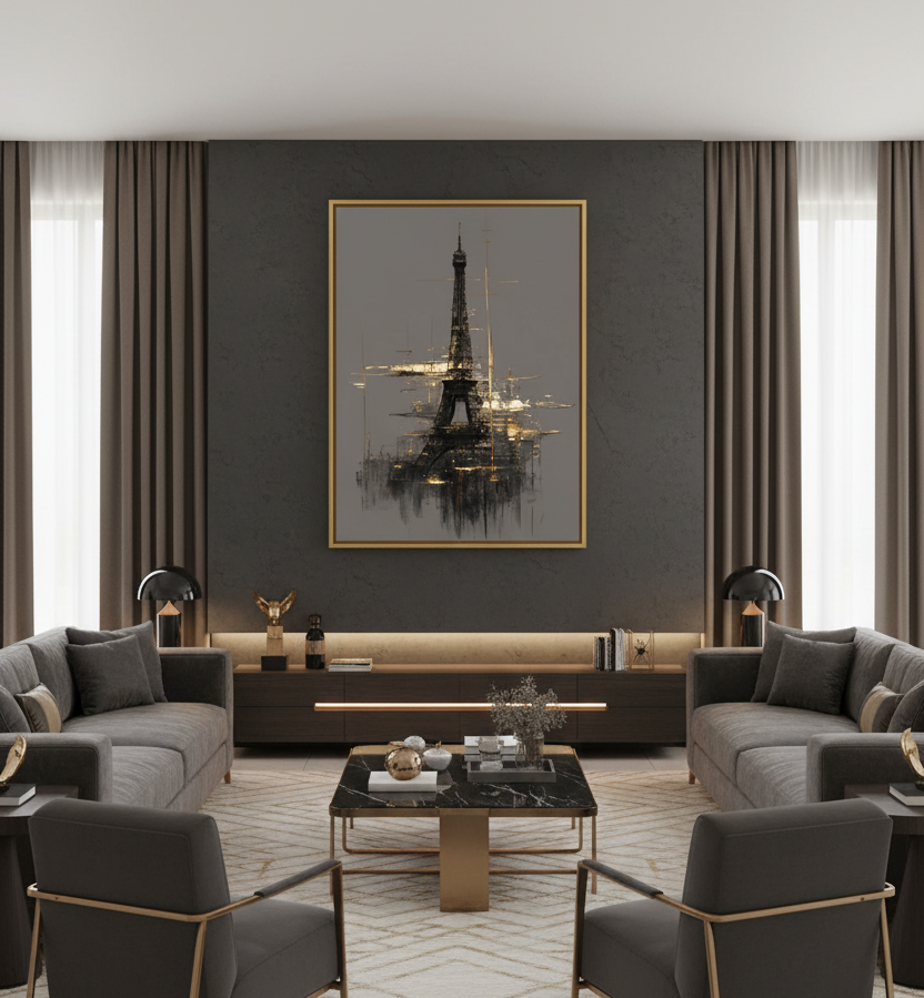 Parisian Grace – The Eiffel Tower Wall Art