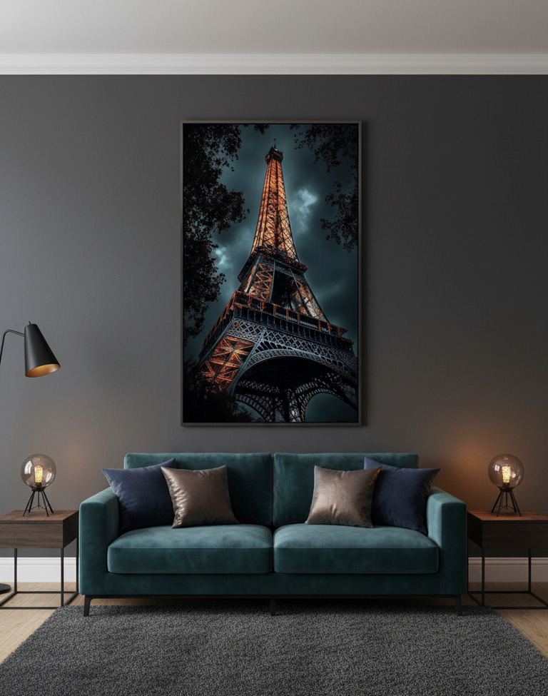 Midnight in Paris – Eiffel Tower at Night Wall Art