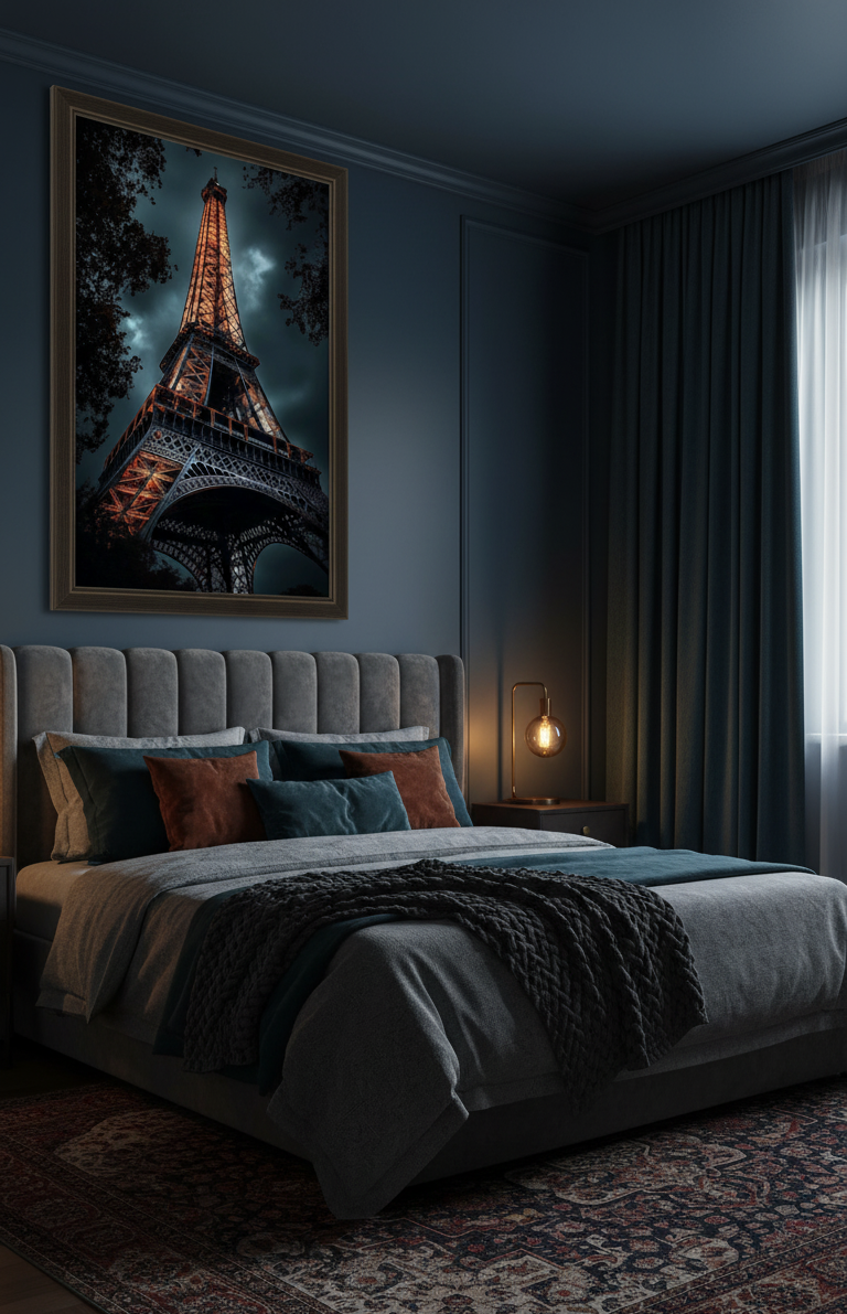 Midnight in Paris – Eiffel Tower at Night Wall Art