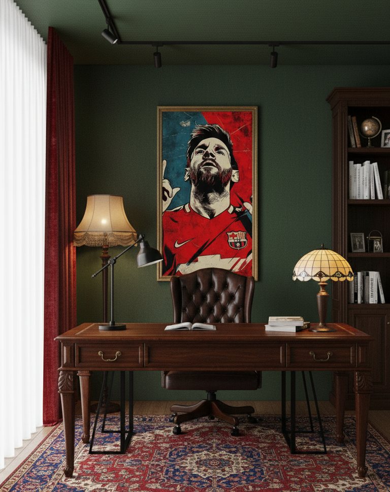 The Legend’s Focus – Messi Wall Art