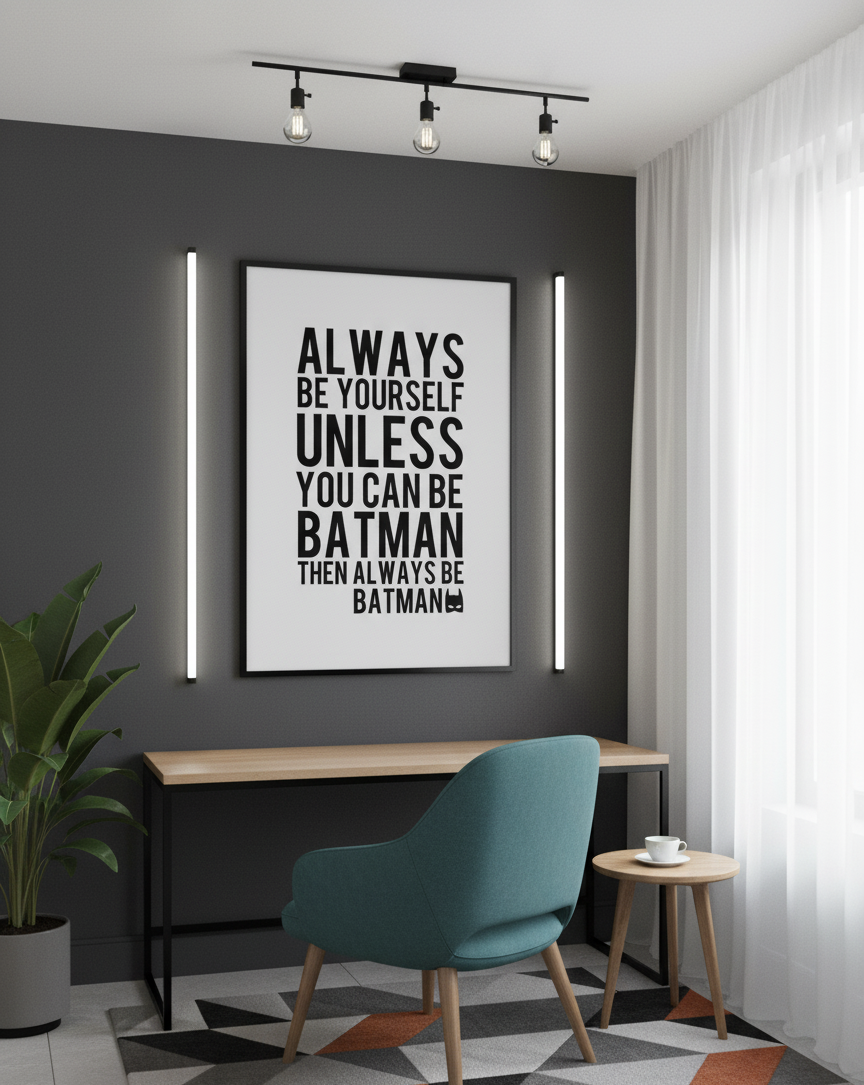 Be Yourself (Batman Edition) – Fun Quote Wall Art