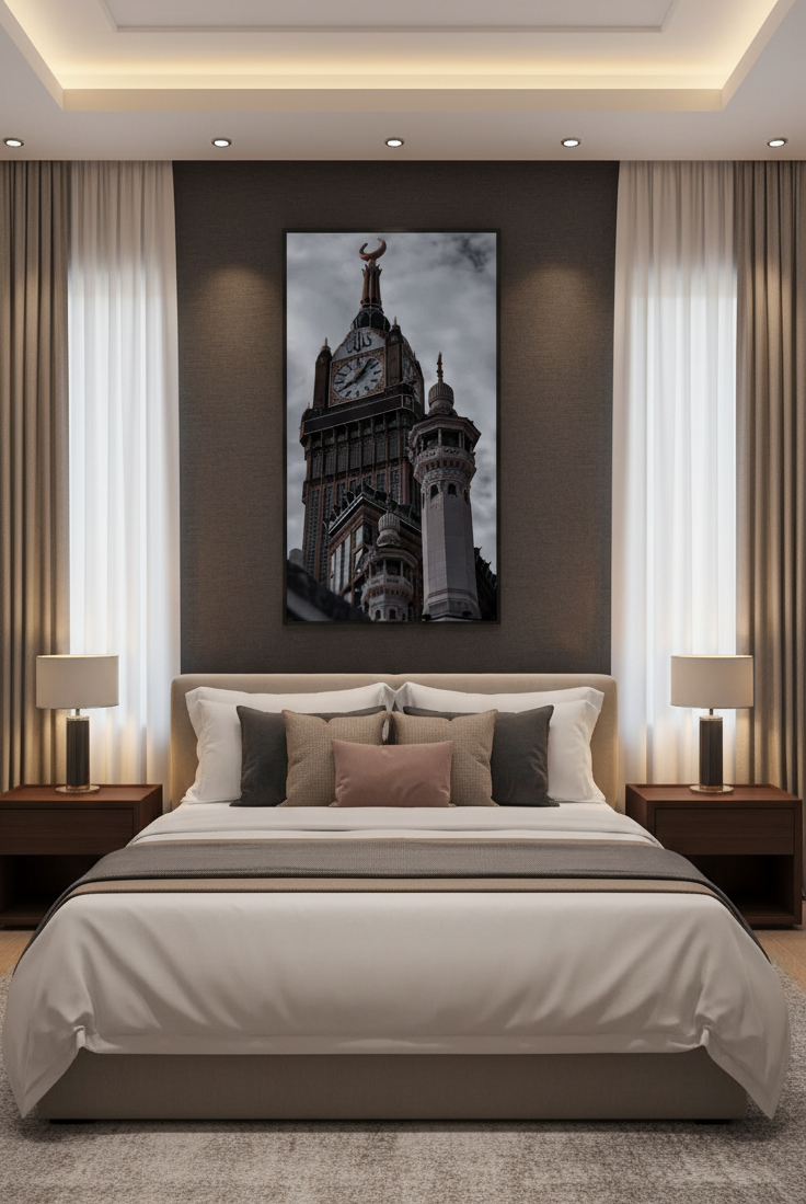 The Majestic Clock Tower – Mecca Skyline Wall Art