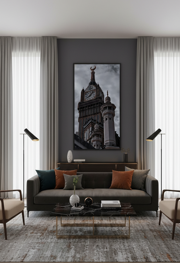 The Majestic Clock Tower – Mecca Skyline Wall Art