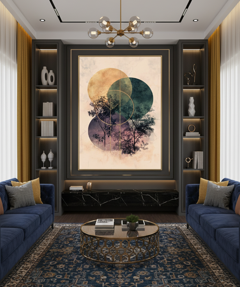 Geometric Harmony – Nature in Balance Wall Art