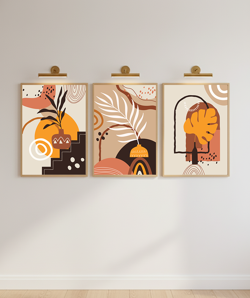 Geometrical Floral – Boho Plant Wall Art