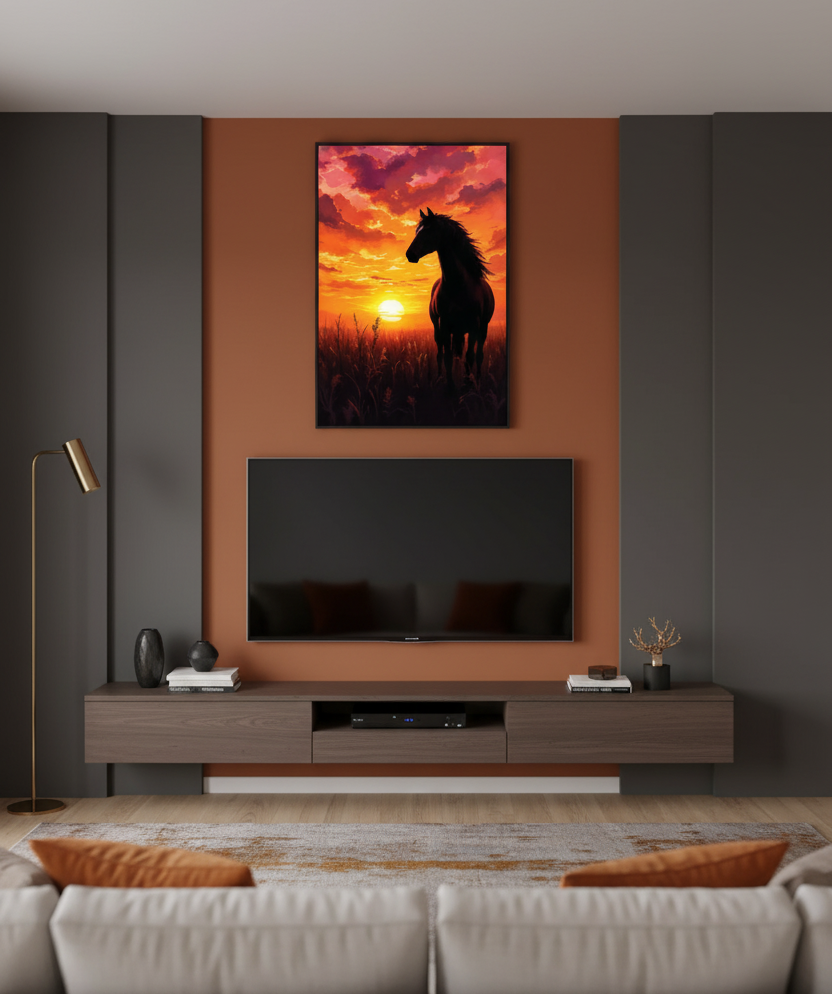 Golden Horizon – Grace at Sunset Wall Art