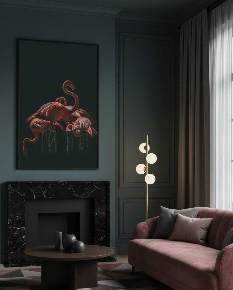Graceful Flamingos Wall Art Panel