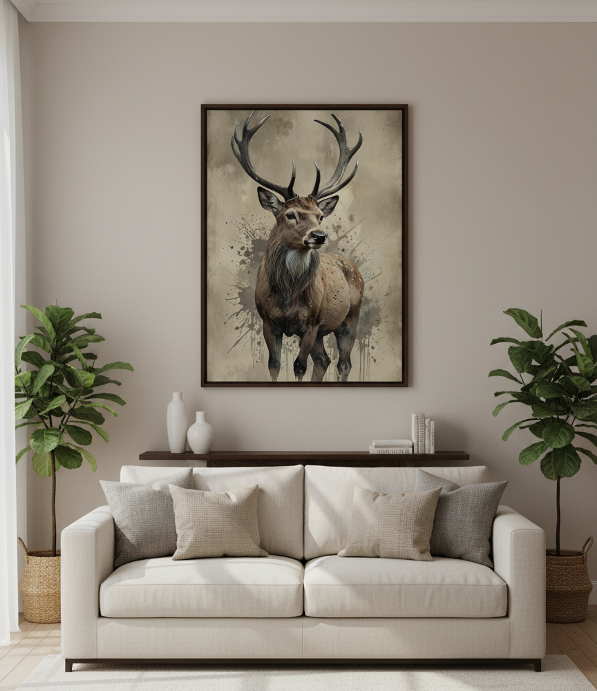 Grace of the Wild – The Stag’s Silent Strength Wall Art
