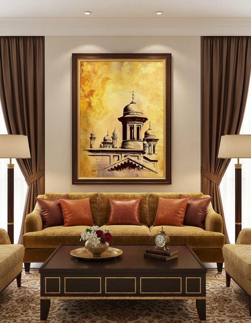 Guardians of Heritage – The Fort Minarets Wall Art