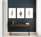 Islamic Calligraphy 3-Frame Wall Art Set