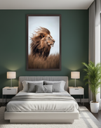 King of the Wind – Majestic Lion Wall Art Panel