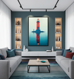 Beacon of Tranquility – Lighthouse by the Sea Wall Art
