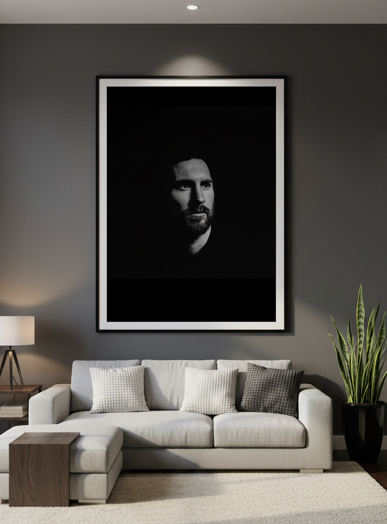 Lionel Messi – The Silent Greatness Wall Art