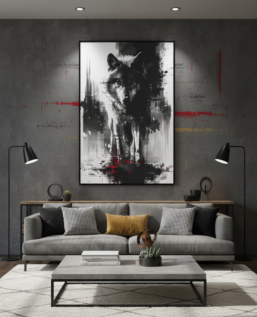 Lone Wolf Wall Art Panel