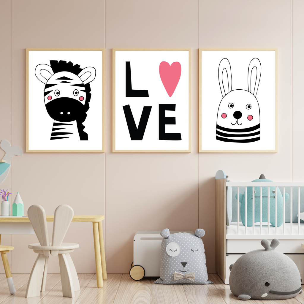 Love Bunny – Cartoon Wall Art for Kids