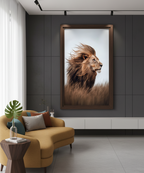 King of the Wind – Majestic Lion Wall Art Panel