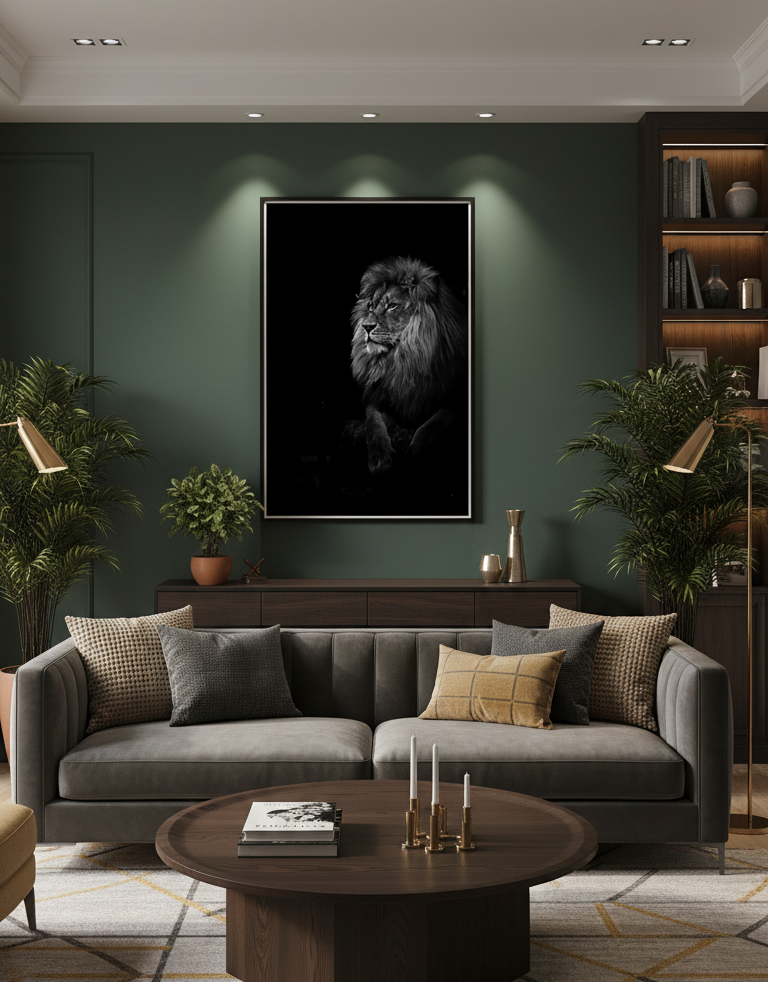 Majestic Lion Wall Art Panel – The King’s Presence