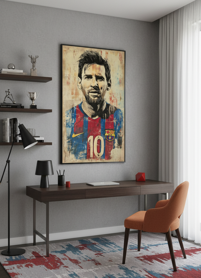 The Legend – Messi Portrait Wall Art