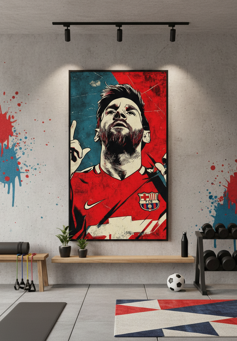 The Legend’s Focus – Messi Wall Art