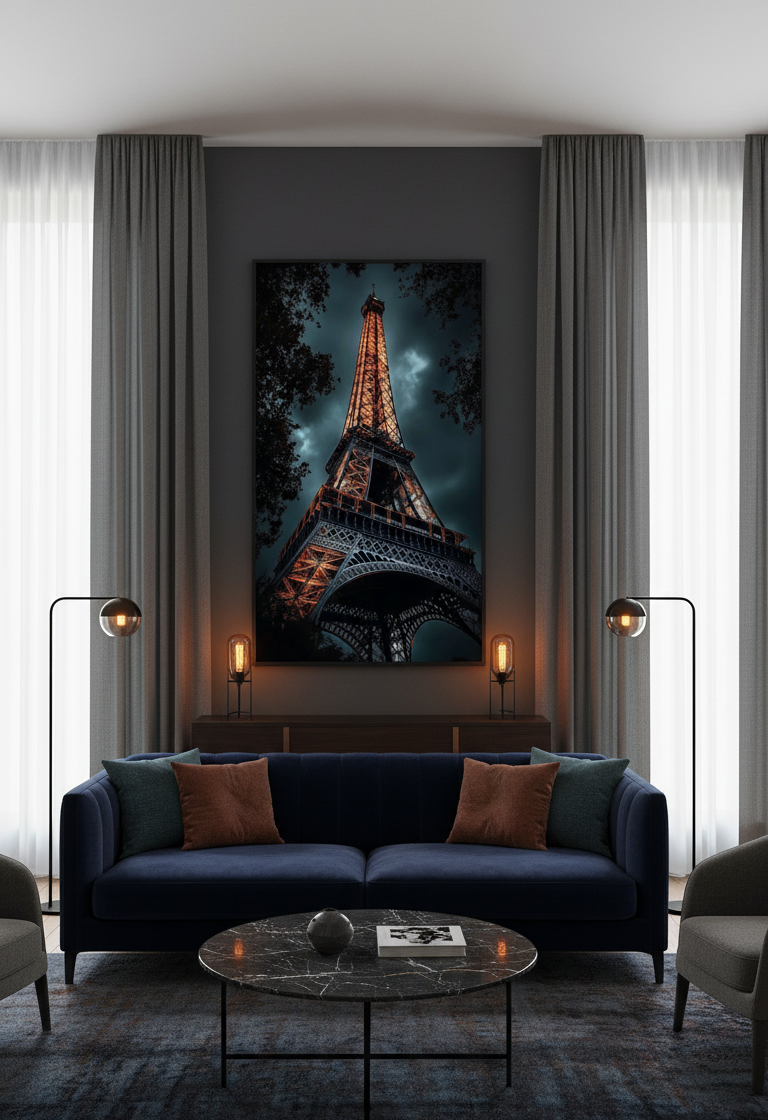 Midnight in Paris – Eiffel Tower at Night Wall Art