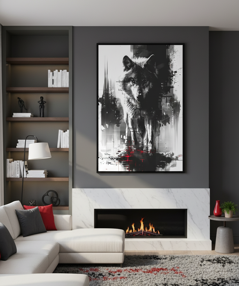 Lone Wolf Wall Art Panel