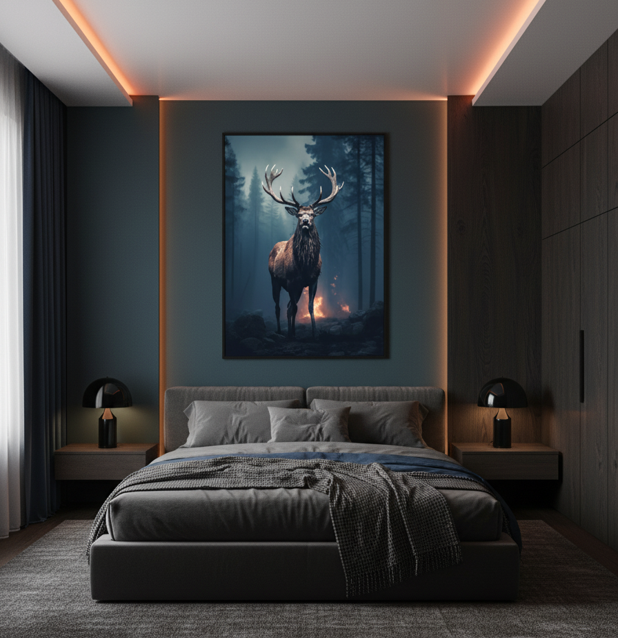 The Noble Stag Wall Art Panel